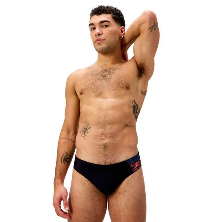 Плавки SPEEDO Medley Logo 7сm Brief, 8-0973918964, р.28 (рос.44), нейлон, эластан, черный