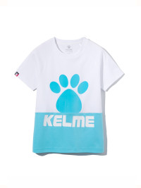 Детская футболка KELME Short Sleeve T-Shirt Kid (White/Light Blue)