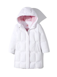 Детский пуховик KELME Girls Long Down Jacket White