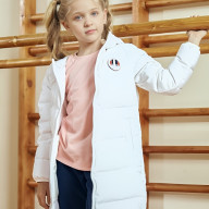 Детский пуховик KELME Girls Mid-Length Down Jacket White - Детский пуховик KELME Girls Mid-Length Down Jacket White