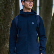 Демисезонная куртка KELME Hooded Fleece-lined Woven Coat Black - Демисезонная куртка KELME Hooded Fleece-lined Woven Coat Black