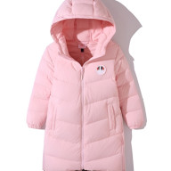 Детский пуховик KELME Girls Mid-Length Down Jacket Pink - Детский пуховик KELME Girls Mid-Length Down Jacket Pink