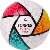 Мяч футзал. TORRES Futsal Pro, FS323794, р.4, 32 п. EPU-Microf, 4 подкл. сл, руч. сшив. бело-мультик - Мяч футзал. TORRES Futsal Pro, FS323794, р.4, 32 п. EPU-Microf, 4 подкл. сл, руч. сшив. бело-мультик