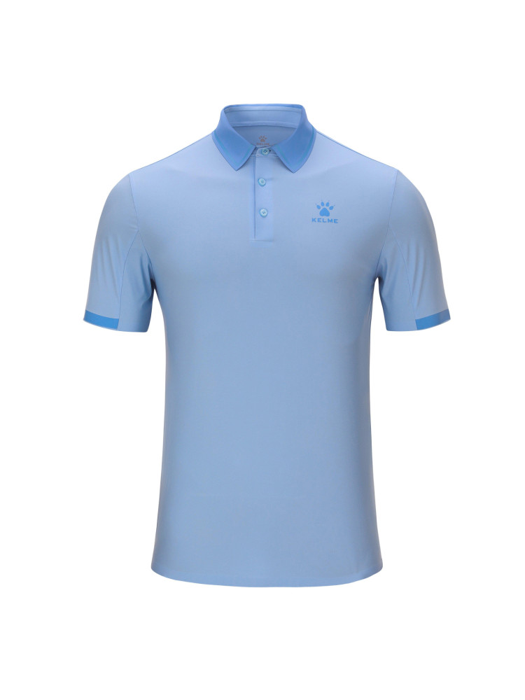 Футболка KELME Short Sleeve Polo Shirt Light Blue