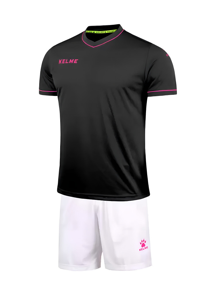 Футбольная форма KELME Short Sleeve Football Uniform (Black/White)