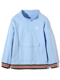 Детская олимпийка KELME Boys Half Cardigan Sweater Light Blue