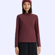 Женский лонгслив KELME Half-Open Long-sleeved T-shirt Burgundy - Женский лонгслив KELME Half-Open Long-sleeved T-shirt Burgundy