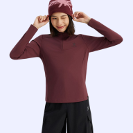 Женский лонгслив KELME Half-Open Long-sleeved T-shirt Burgundy - Женский лонгслив KELME Half-Open Long-sleeved T-shirt Burgundy