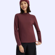 Женский лонгслив KELME Half-Open Long-sleeved T-shirt Burgundy - Женский лонгслив KELME Half-Open Long-sleeved T-shirt Burgundy
