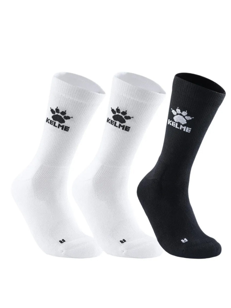 Носки KELME Knee-high Athletic Socks (3 Pairs) Black/White