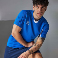 Футбольная форма KELME Short-Sleeved Football Suit (Blue/Dark Blue) - Футбольная форма KELME Short-Sleeved Football Suit (Blue/Dark Blue)