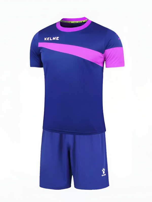 Детская футбольная форма KELME Short Sleeve Football Set (Blue/Dark Purple)