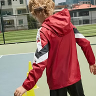 Детская ветровка KELME Windproof Rain Jacket (Kids) Red - Детская ветровка KELME Windproof Rain Jacket (Kids) Red