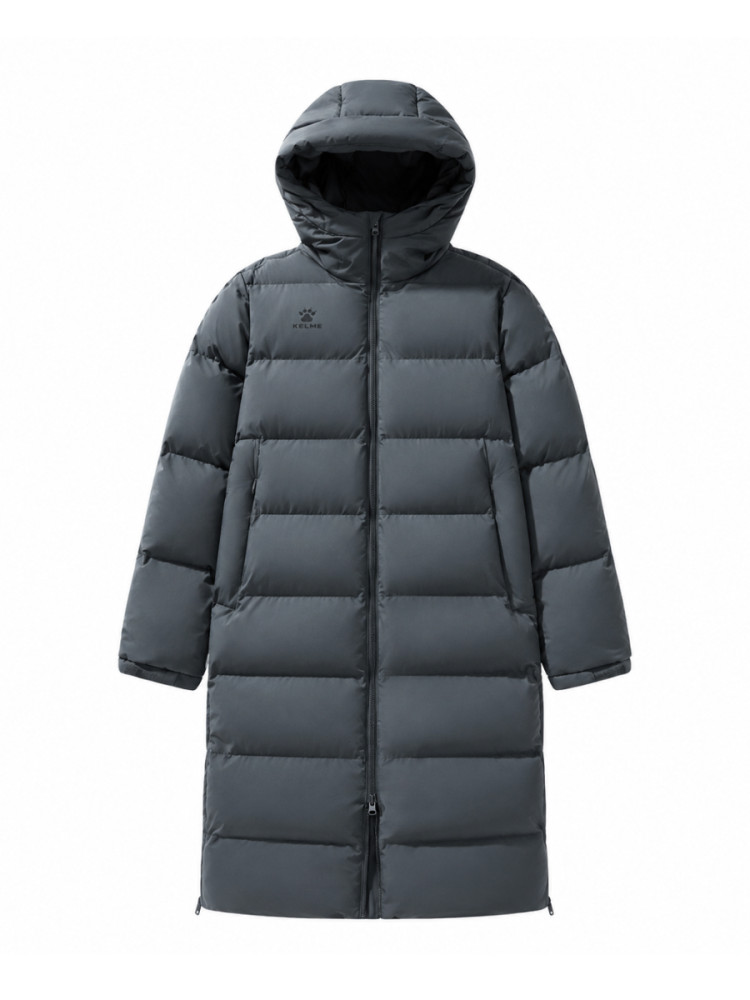 Пуховик KELME Men's Long Cotton Coat Dark Grey