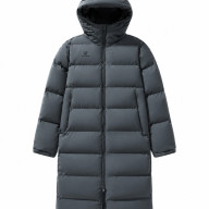 Пуховик KELME Men's Long Cotton Coat Dark Grey - Пуховик KELME Men's Long Cotton Coat Dark Grey