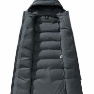 Пуховик KELME Men's Long Cotton Coat Dark Grey - Пуховик KELME Men's Long Cotton Coat Dark Grey