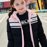 Детский пуховик KELME Girl's Down Jacket (Black/Pink) - Детский пуховик KELME Girl's Down Jacket (Black/Pink)