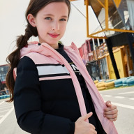 Детский пуховик KELME Girl's Down Jacket (Black/Pink) - Детский пуховик KELME Girl's Down Jacket (Black/Pink)