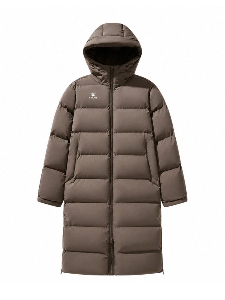 Пуховик KELME Men's Long Cotton Coat Brown