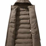 Пуховик KELME Men's Long Cotton Coat Brown - Пуховик KELME Men's Long Cotton Coat Brown