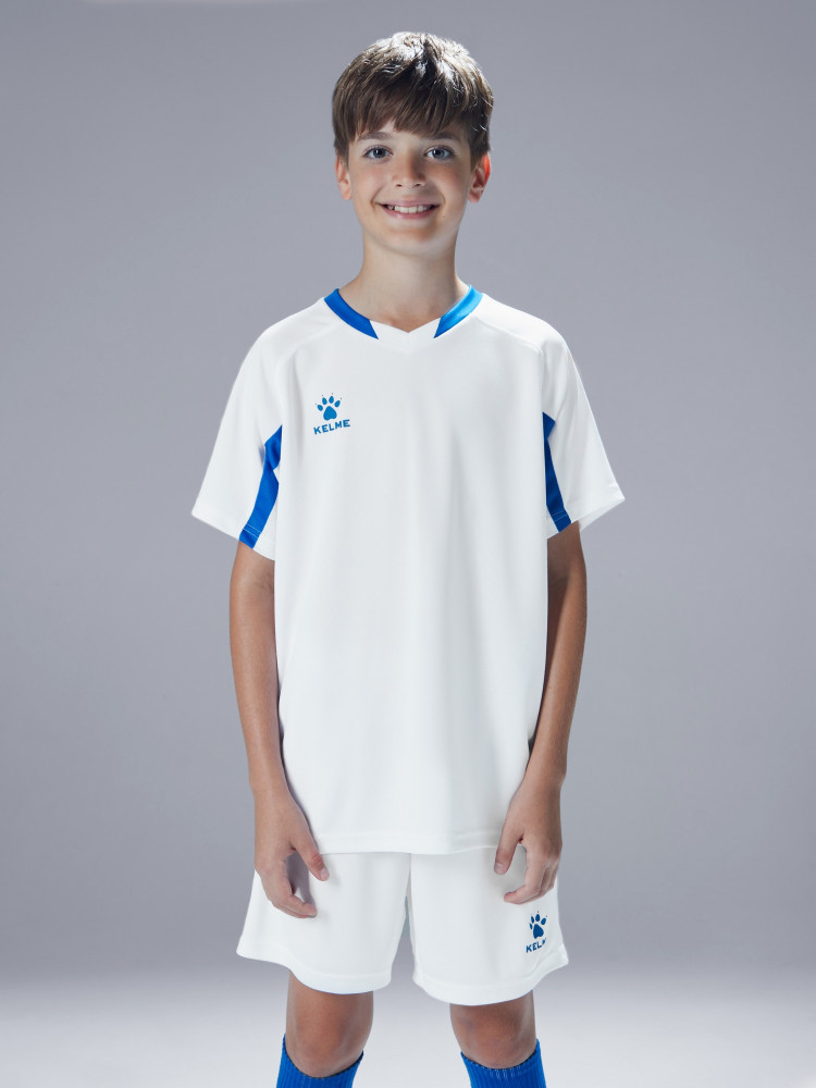 Детская футбольная форма KELME Football Suit (White/Blue)