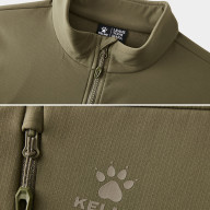 Демисезонная куртка KELME Stand-up Collar Fleece-lined Woven Coat Khaki - Демисезонная куртка KELME Stand-up Collar Fleece-lined Woven Coat Khaki