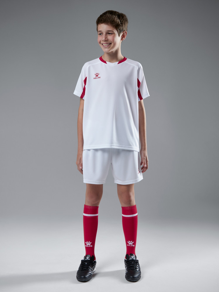 Детская футбольная форма KELME Football Suit (White/Red)