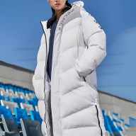 Пуховик KELME Hooded Long Jacket White - Пуховик KELME Hooded Long Jacket White