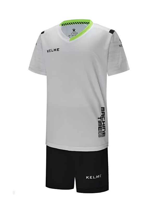 Детская футбольная форма KELME Short Sleeve Football Set Kids (White/Black)