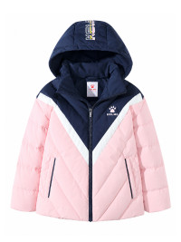 Детский пуховик KELME Girl's Down Jacket (Pink/Dark Blue)
