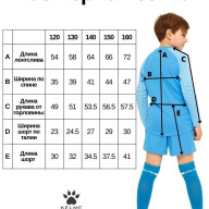 Детский комплект (лонгслив, шорты) KELME Long Sleeve Goalkeeper Suit Light Blue - Детский комплект (лонгслив, шорты) KELME Long Sleeve Goalkeeper Suit Light Blue