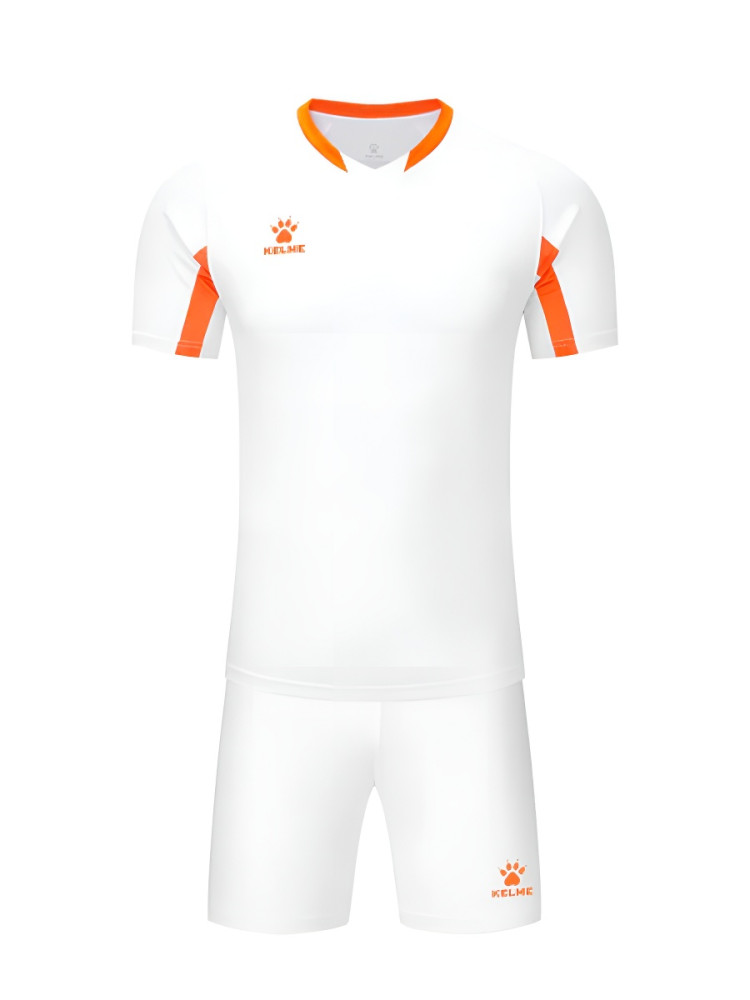 Детская футбольная форма KELME Football Suit (White/Orange)