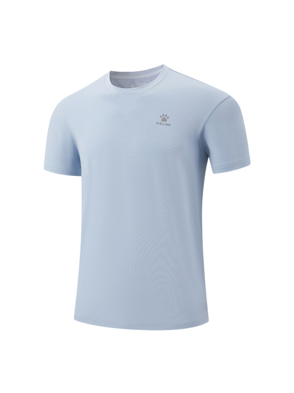 Футболка KELME Crew Neck Short-sleeved T-shirt Light Blue