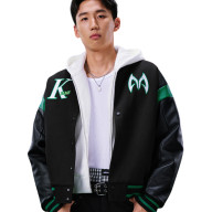 Бомбер KELME Baseball Jacket (Black/Green) - Бомбер KELME Baseball Jacket (Black/Green)