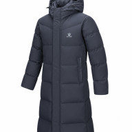Пуховик KELME Long Down Jacket (hooded) Dark Blue - Пуховик KELME Long Down Jacket (hooded) Dark Blue