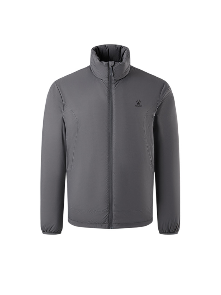Пуховик KELME Regular Stand-up Collar Cotton Coat Dark Grey