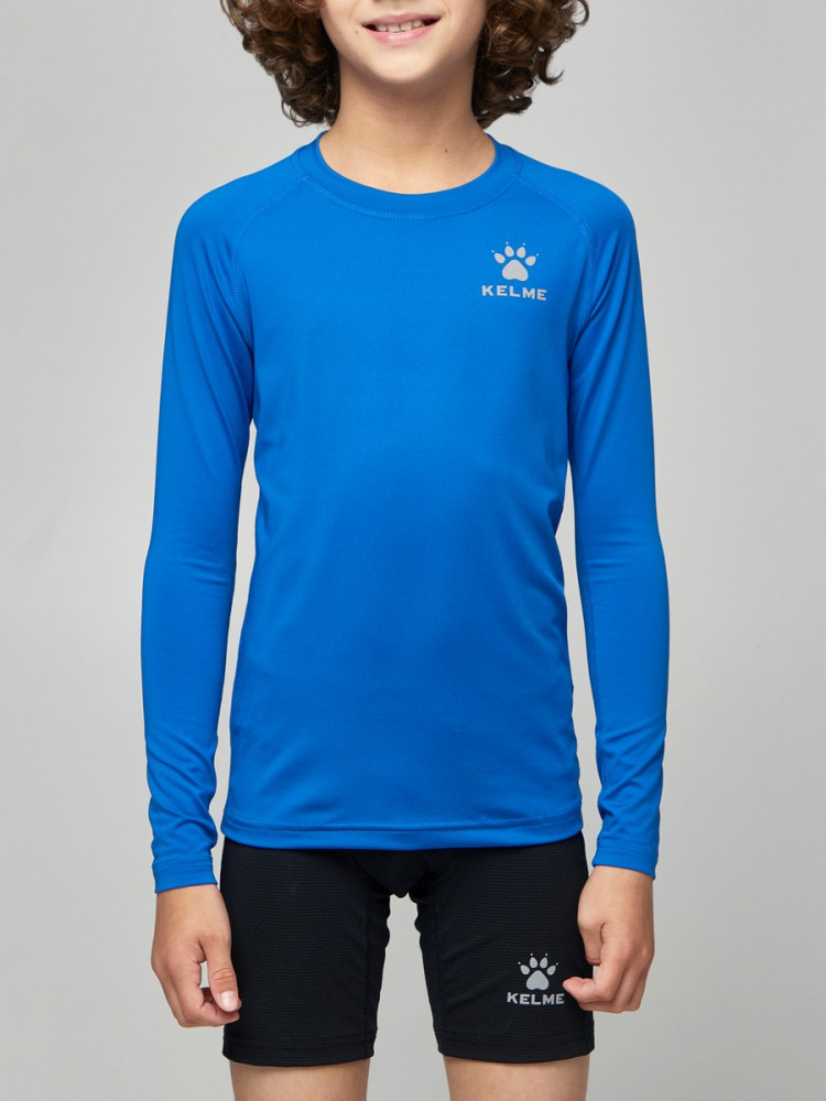 Детское термобелье (верх) KELME Tech Fit Long Sleeve (Thin) Kids Blue