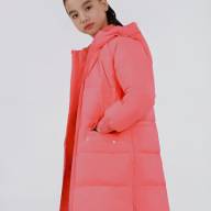 Детский пуховик KELME Girl's Mid-Length Down Jacket Red - Детский пуховик KELME Girl's Mid-Length Down Jacket Red