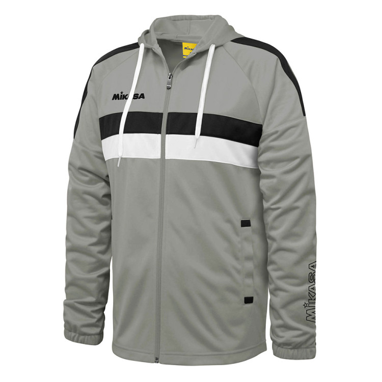Куртка от костюма с капюшоном MIKASA MT550-0056-2XL, р.2XL, 100% полиэстер, серый