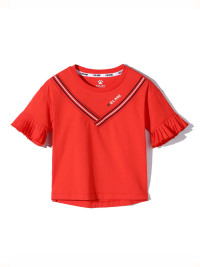Детская футболка KELME Girls Short Sleeve T-Shirt Red