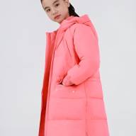 Детский пуховик KELME Girl's Mid-Length Down Jacket Pink - Детский пуховик KELME Girl's Mid-Length Down Jacket Pink