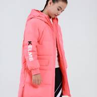 Детский пуховик KELME Girl's Mid-Length Down Jacket Pink - Детский пуховик KELME Girl's Mid-Length Down Jacket Pink