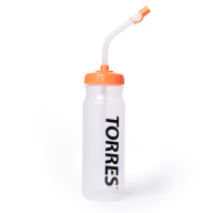 Бутылка для воды TORRES, SS1029, 750 мл, с трубкой, мягкий пластик, прозр., оранж. крышк - Бутылка для воды TORRES, SS1029, 750 мл, с трубкой, мягкий пластик, прозр., оранж. крышк
