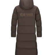 Пуховик KELME Long Down Jacket (Hooded) Dark Brown - Пуховик KELME Long Down Jacket (Hooded) Dark Brown
