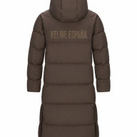 Пуховик KELME Long Down Jacket (Hooded) Dark Brown - Пуховик KELME Long Down Jacket (Hooded) Dark Brown