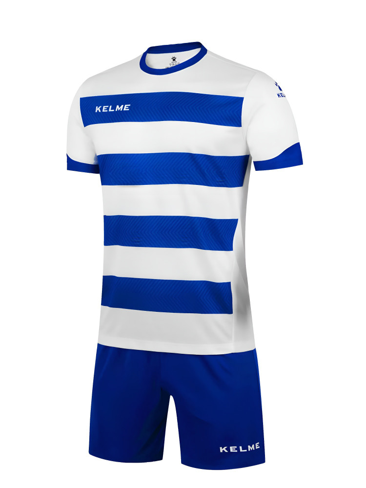 Детская футбольная форма KELME Short Sleeve Football Set Kids (White/Blue)