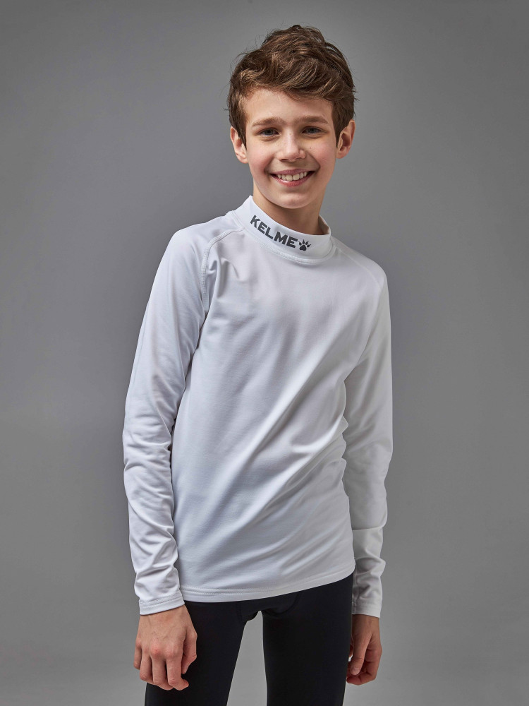 Детское термобелье (верх) утепленное KELME Long Sleeve T-Shirt Kid White